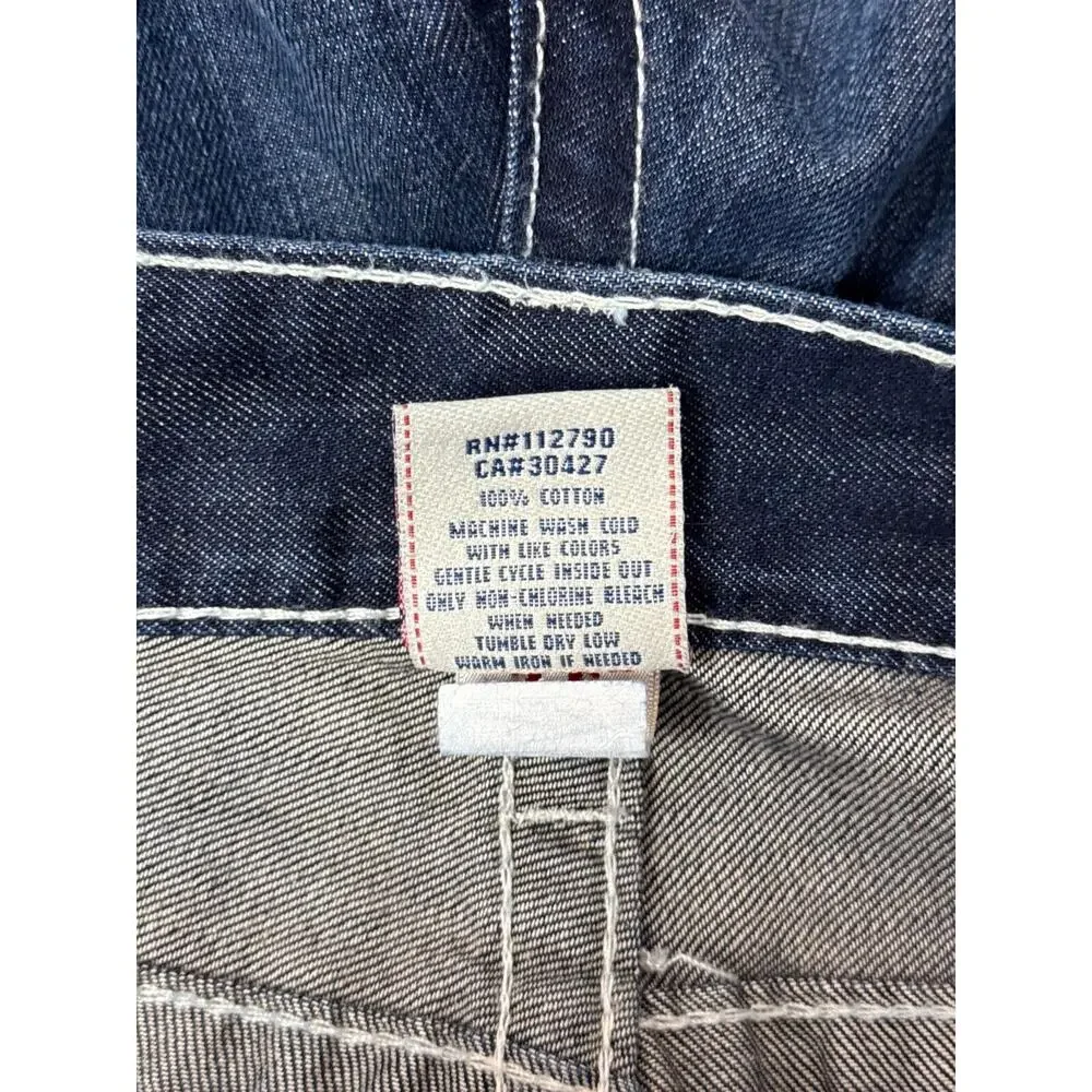New True Religion Jeans 33 x 33 Mens Ricky Flap Pocket Relaxed Straight Fit